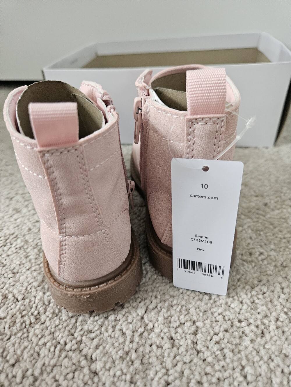 New In Box Carter's Beatris Toddler Girls Casual Ankle Boots Size 10 - Picture 7 of 14
